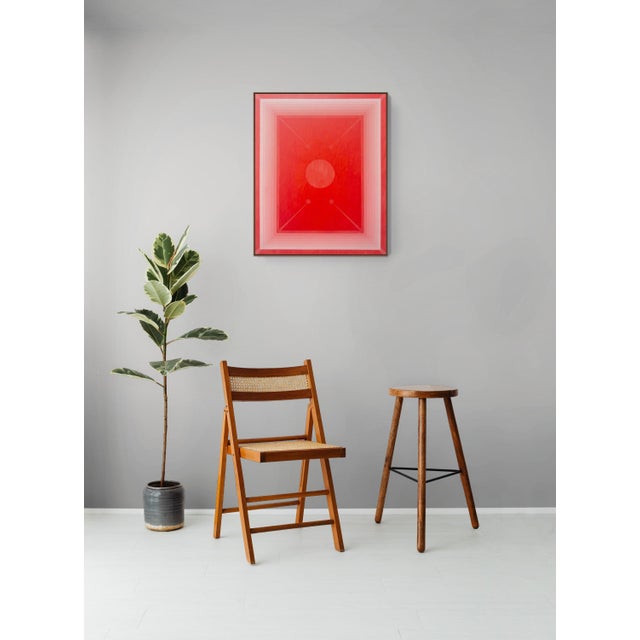 Abstract Contemporary Abstract Acrylic on Canvas "Mesmerism (Peach / Orange Dpp)" by Andy Harwood For Sale - Image 3 of 4