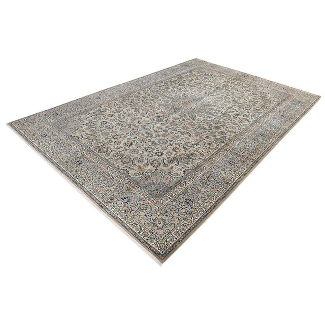 Vintage Kashan Rug, 2000s For Sale - Image 3 of 17