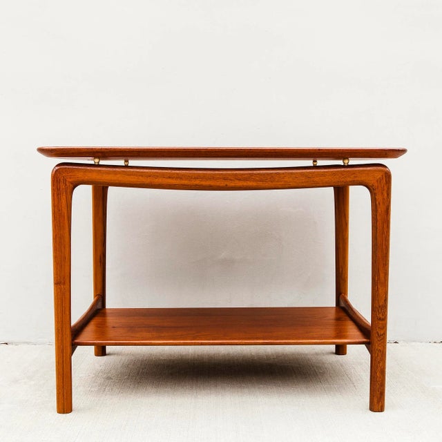 Wood 1950s Restored Danish Modern Teak Side Table by Hvidt & Molgaard-Nielsen For Sale - Image 7 of 12
