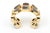 Gold Plated Two Row Cuff Bracelet With Agate Stones, 1990's For Sale In Miami - Image 6 of 11