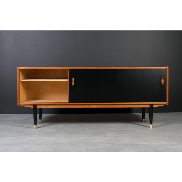 Nils Jonsson Scandinavian Modern Teak Sideboard by Nils Jonsson for P. S. Heggen, 1960s For Sale - Image 4 of 12