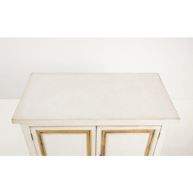 Handpainted Ivory and Gold Trompe l'Oeil Cabinet or Nightstand, 21st C. For Sale - Image 12 of 12