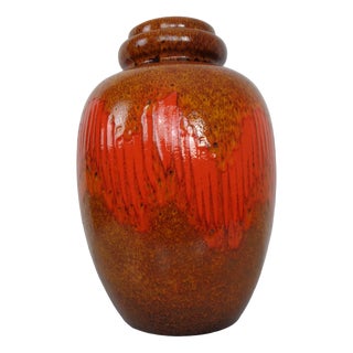 Pop Art Glazed Lava Ceramic 286-51 Vase, Scheurich, 1970s For Sale