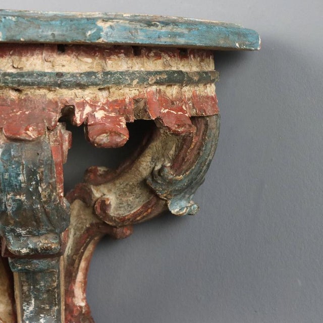 18th Century Drop-Leaf Console in Carved Wood For Sale - Image 6 of 9