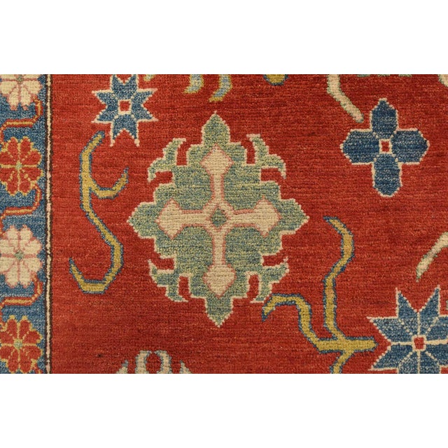 Kazak Rug 8’6” X 13’4” Red Wool Tribal Hand-Knotted Oriental Carpet For Sale - Image 10 of 15