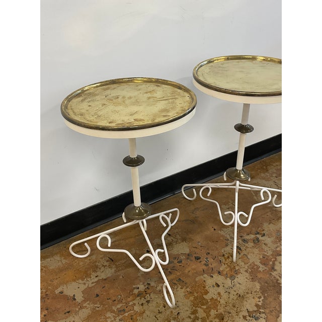 Metal Pair of Mid-Century European Martini Tables, 1940s For Sale - Image 7 of 18
