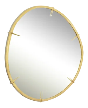 AURA London Agate Gold Brass Metal Wall Mirror