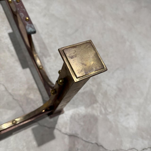 Metal Brass Bronze Coffee Table Base Hollywood Regency For Sale - Image 7 of 8