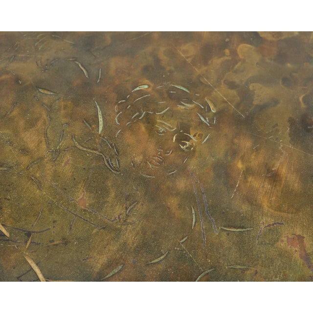 Bronze Philip Kelvin LaVerne Creation of Man Bronze Cocktail Table For Sale - Image 8 of 12