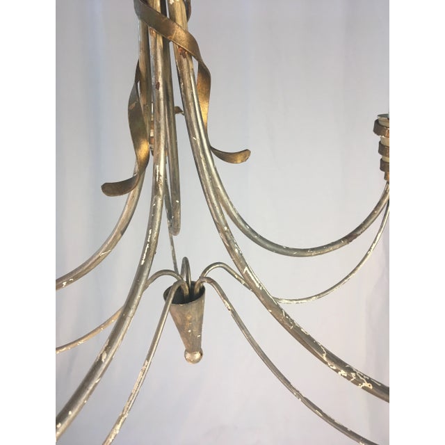 Metal Vintage Chandelier For Sale - Image 7 of 9