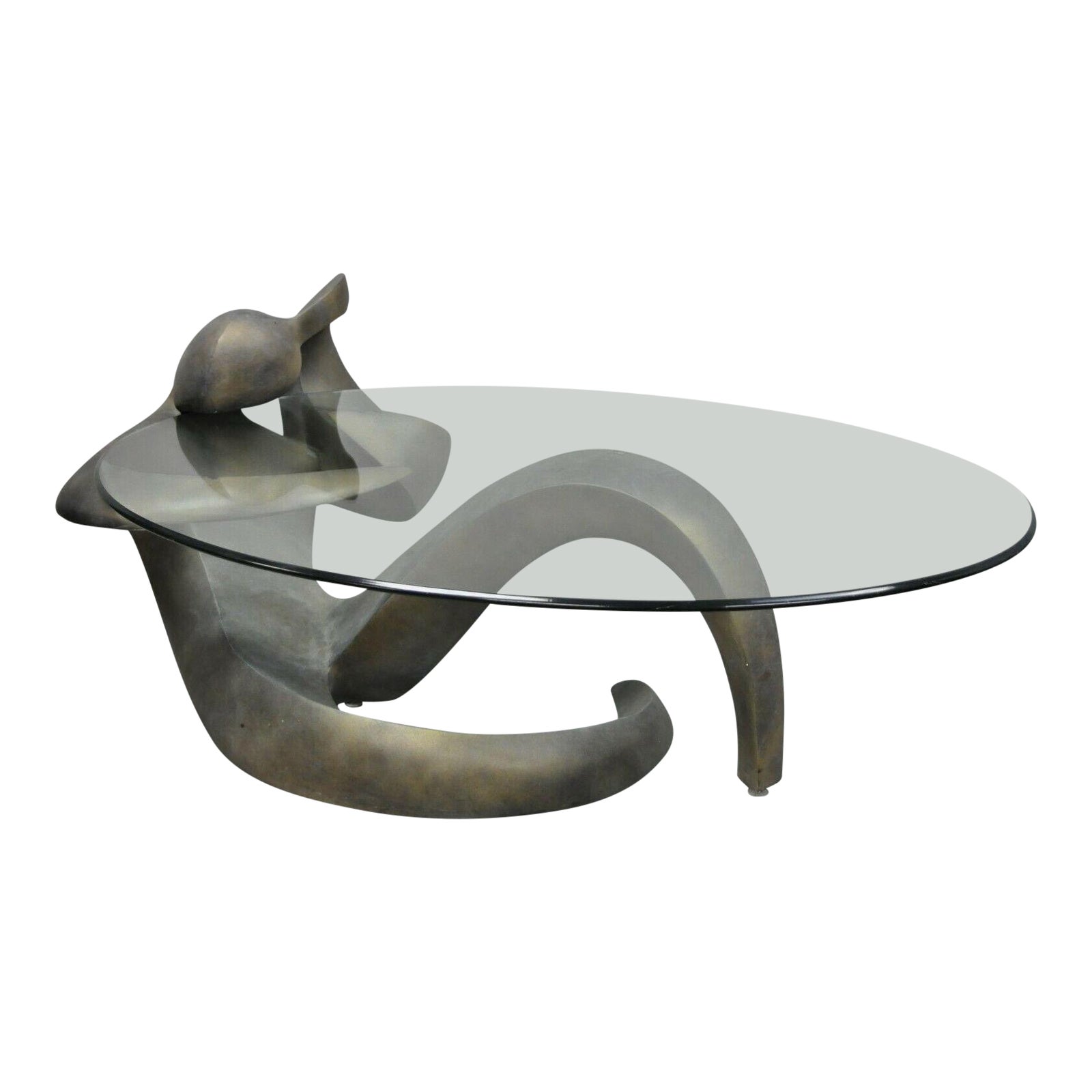 Mid Century Modern Picasso Style Figural Female Oval Glass Top Coffee Table Chairish