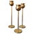 Gold Scandinavian Modern Tulip Candlesticks in Brass by Pierre Forssell for Skultuna, 1982, Set of 3 For Sale - Image 8 of 8