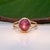 2020s 7.8Ct Star Ruby Cabochon North South Ring With Earth-Mined Diamond Accents: Solid 14k Gold, Size 6.75 For Sale - Image 5 of 9