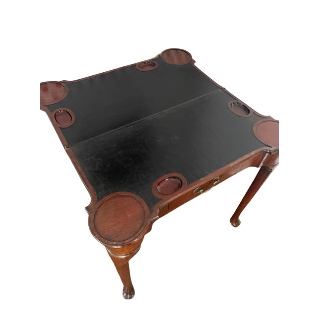 1920s Wood Console Folding Table For Sale - Image 4 of 10