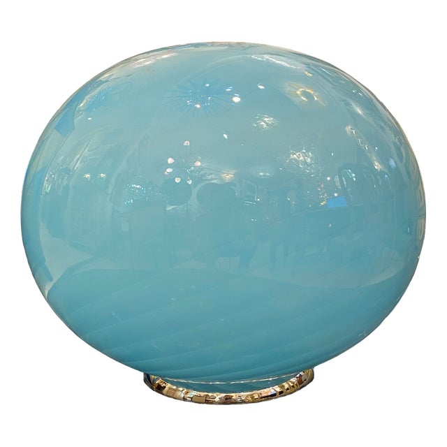 Candy Sphere Blue Table Lamp, 1960s For Sale