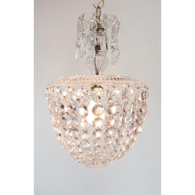 Vintage Globe-Style Ceiling Light in Crystal and Bronze, 1950s-1960s For Sale - Image 3 of 6