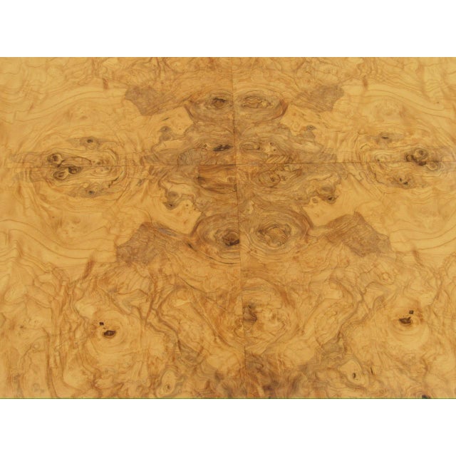 Burl Walnut Extendable Parsons Dining Table by Edward Wormley for Dunbar For Sale In San Francisco - Image 6 of 18