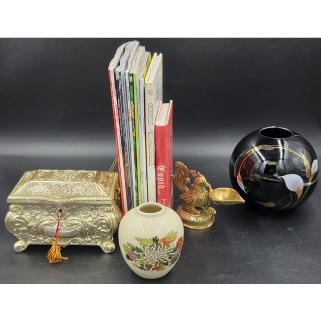 Vintage Mid-Century Solid Handcrafted Brass Peacock Diya- Oil Lamp For Sale - Image 18 of 18