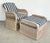 Coastal 1970s Henry Link Rattan Lounge Chairs, Ottomans, New Sunbrella Upholstery, 2 Pairs For Sale - Image 3 of 18