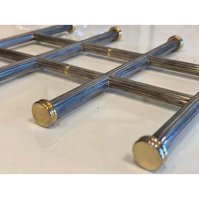 Gold Chromed Coaster in Hollywood Regency Style For Sale - Image 8 of 10