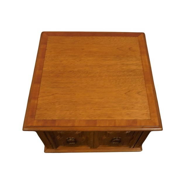 Wood Thomasville Furniture Cote Dor Collection French Regency Style 28" Square Accent Storage End Table For Sale - Image 7 of 9