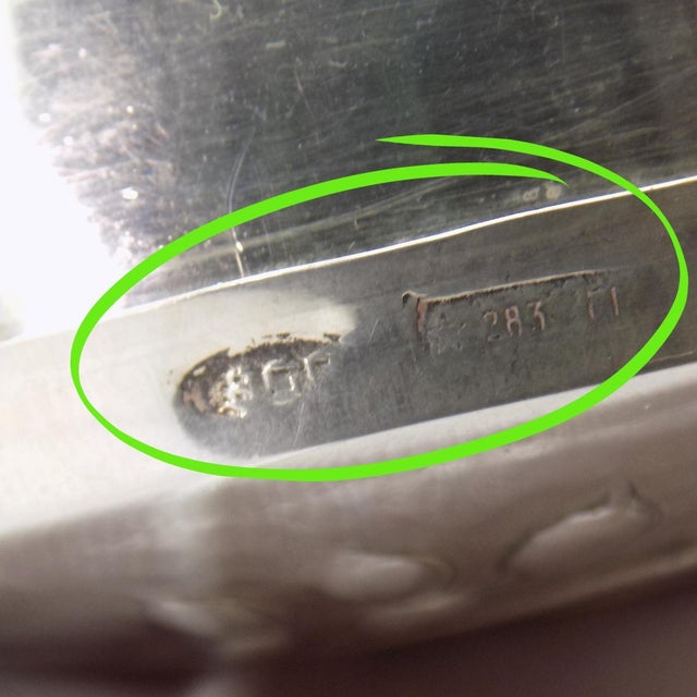 Vintage Italian Handmade Genuine Silver Hammered Large Pill Snuff Trinket Box, Brandimarte Brand For Sale - Image 11 of 13