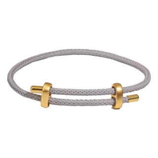 Grey Glow Adjustable Gold Rope Bracelet For Sale