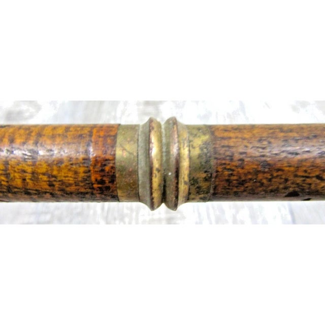 Mid-Century French Glass Top Faux Bamboo Wood and Brass Side Table Attributed to Maison Baguès For Sale - Image 18 of 18