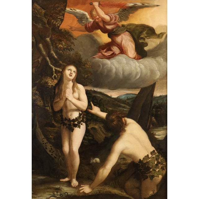 The expulsion of adam and eve from the garden of eden abraham bloemaert (gorinchem 1564 - utrecht 1651) workshop oil on...