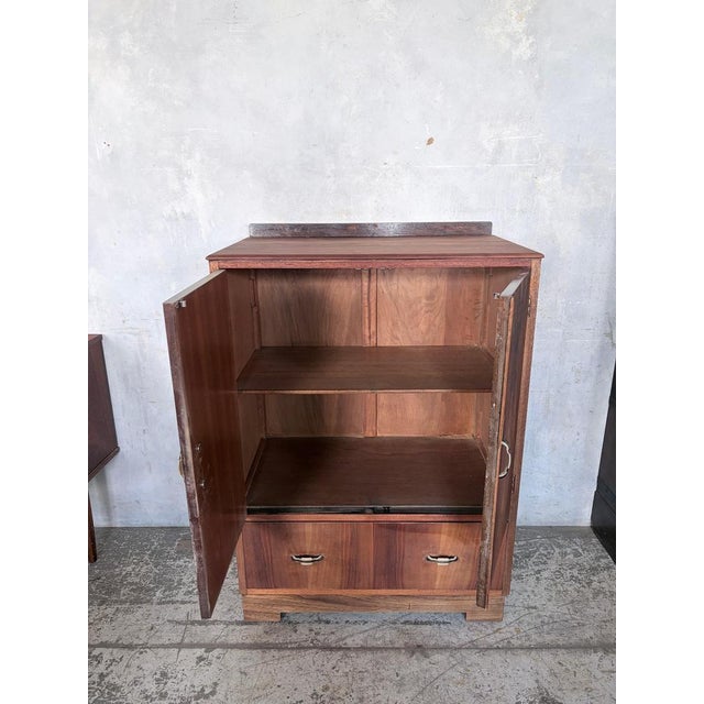 Art Deco Figured Walnut and Oak Cabinet, 1930s For Sale - Image 10 of 11