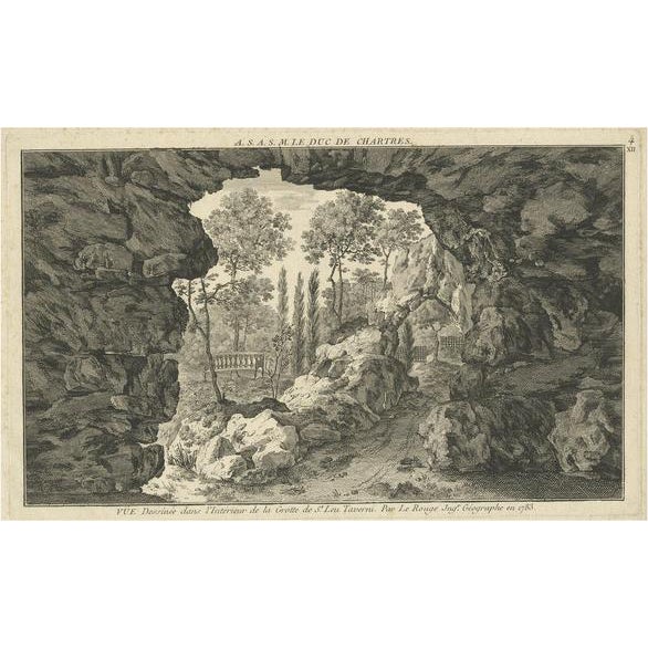 Le Rouge, A Cave in Saint-Leu-Taverny in France, 1785, Print For Sale