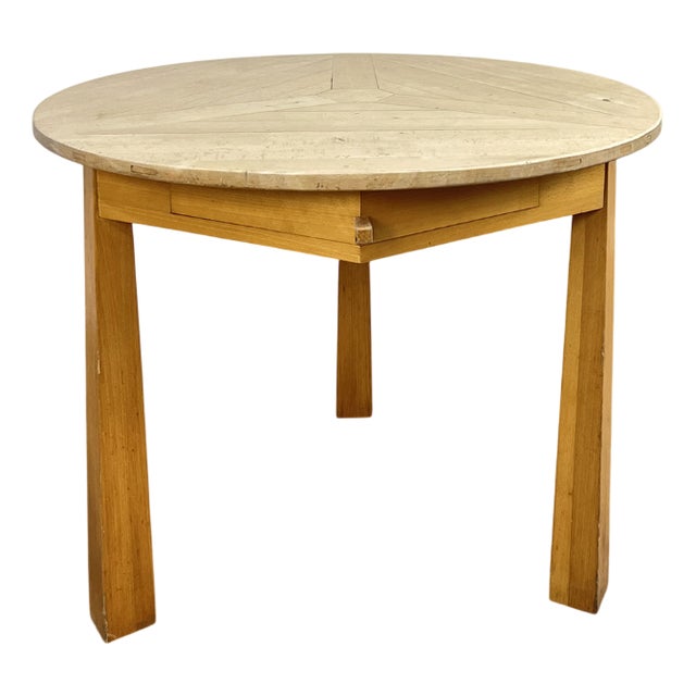 Vintage Tripod Table in Beech, 1960s For Sale