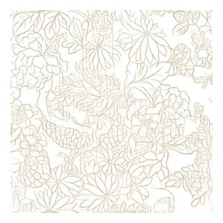 Sample - Schumacher Chiang Mai Dragon Silhouette Raffia Wallcovering In Sage For Sale