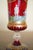 Vintage Italian Murano Hand Enameled Ruby Glass Chalice For Sale In New York - Image 6 of 8