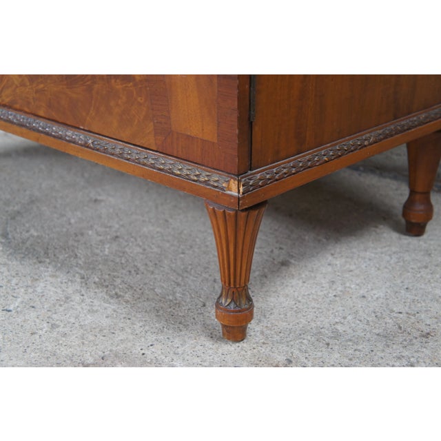 Wood Late 19th Century Antique Art Deco Neoclassical Satinwood Buffet Cabinet For Sale - Image 7 of 10