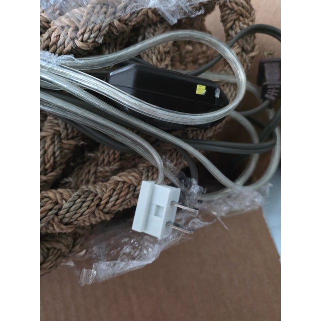 Boho Chic Pair of Green Oaks Wall Pendants-Plug In For Sale - Image 3 of 3