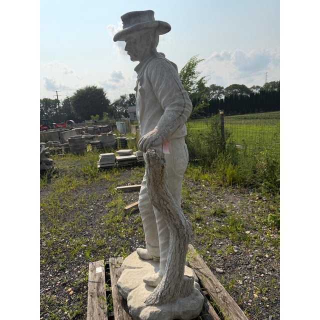 2000 - 2009 Monumental Cast Concrete Cowboy Western Gunslinger Sculpture - 80 Inches - Lifesize For Sale - Image 5 of 18