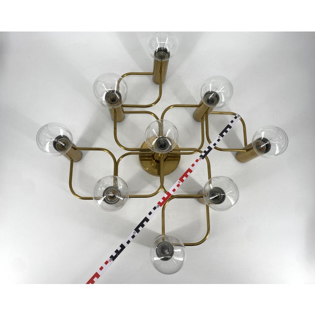 9-Light Ceiling Lamp by Gaetano Sciolari for Leola, Germany, 1980s For Sale - Image 17 of 18