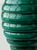 Textile Art Deco French Emerald Green Ceramic Table Lamp with Ruby Silk Shade, 1930s For Sale - Image 7 of 14