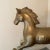 Beautiful oversized brass horse, good size and stature! True midcentury, in great condition, would easily polish up