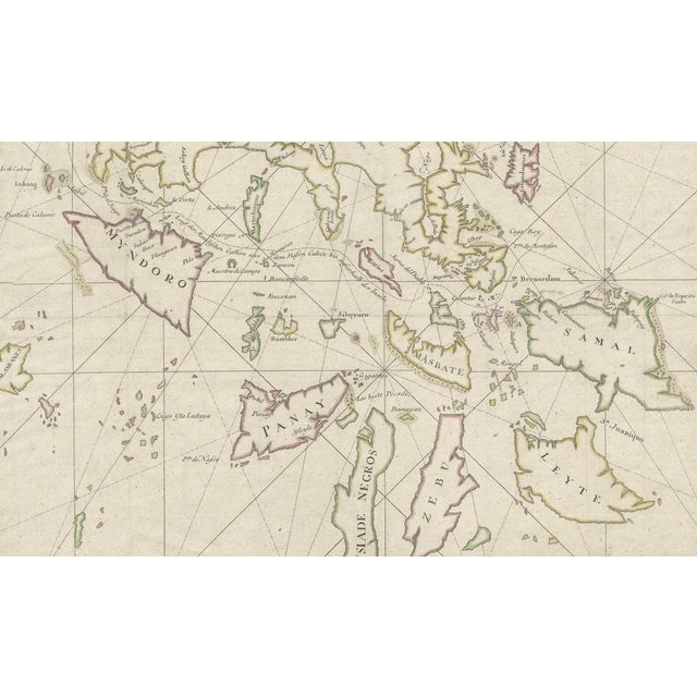 Large German Chart of the Islands of the Philippines with Hand-Colored Borders, 1763 For Sale