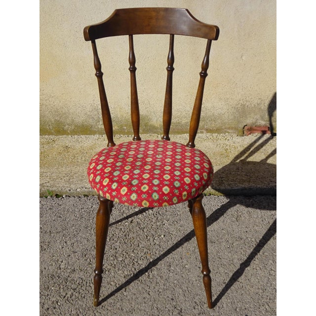 1950s Wood and Fabric Chairs, Set of 2 For Sale - Image 5 of 18