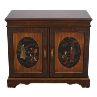 Drexel Chinoiserie Decorated Server Cabinet For Sale