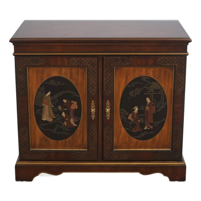 Drexel Chinoiserie Decorated Server Cabinet For Sale