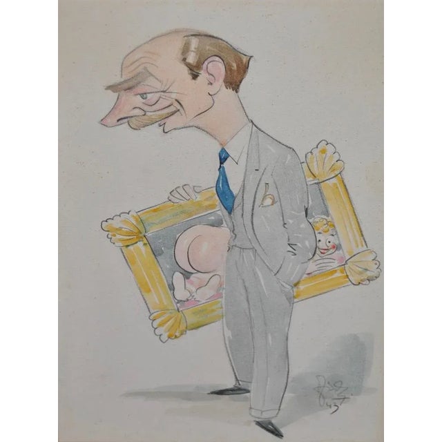The American School Humorous Original Cartoon Illustration c.1940s For Sale - Image 3 of 4