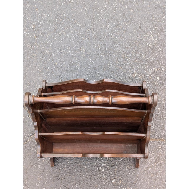 This elegant vintage mahogany Canterbury magazine rack effortlessly blends classic English style with practical, everyday...