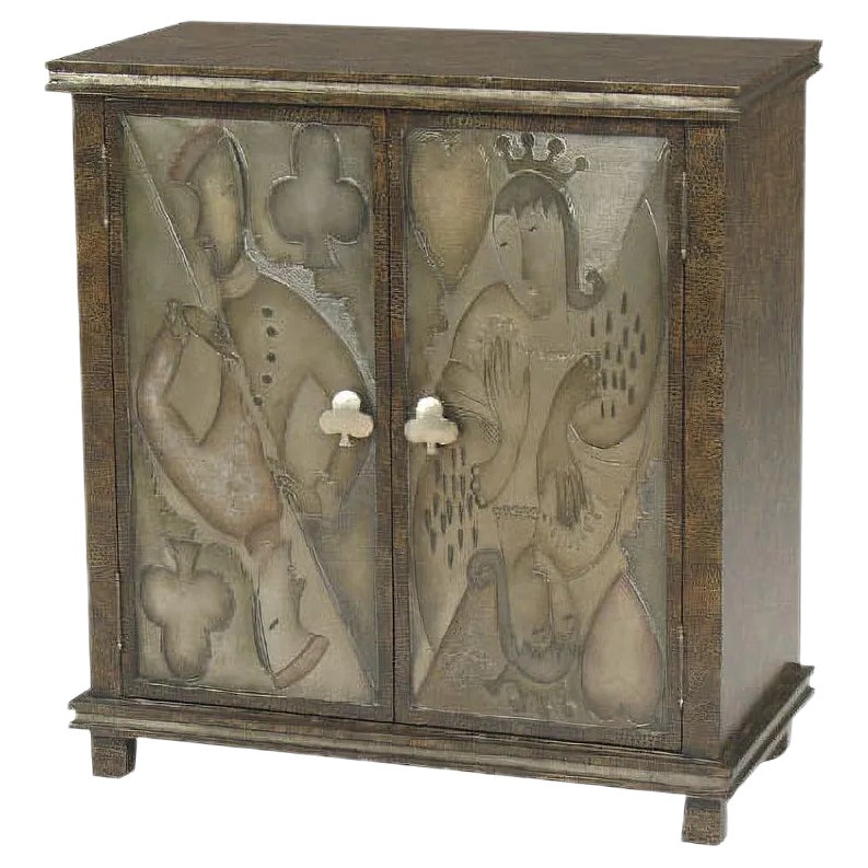 Art Deco Style Lacquered Cupboard from Lam Lee Group, 1980s | Chairish