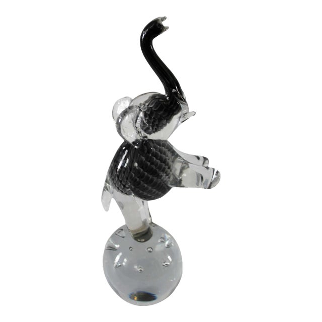 Vintage Art Glass Elephant For Sale