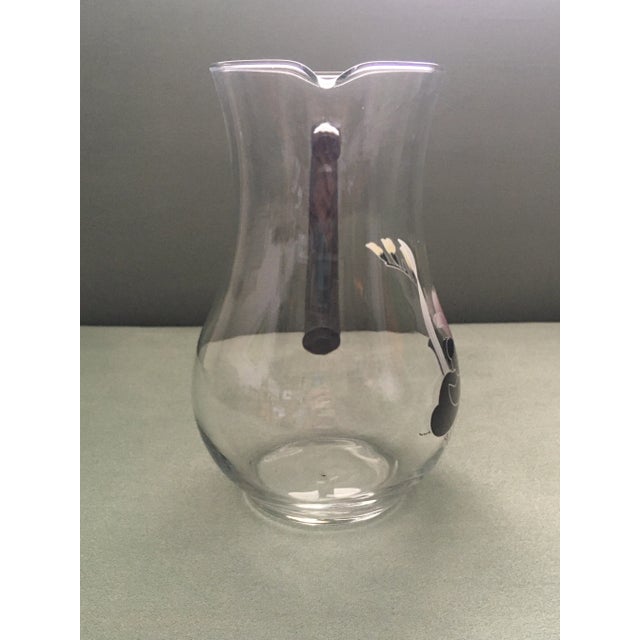 Vintage French Black & Pink Floral Cocktail Set - 7 Pieces For Sale - Image 10 of 13