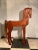 Brown Large Carved Wood Horse With Horse Hair Tail For Sale - Image 8 of 12